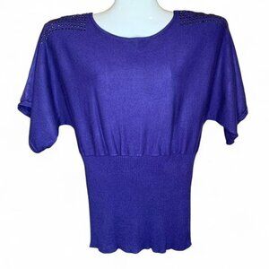 Cable & Gauge Large Navy Blue Blouse